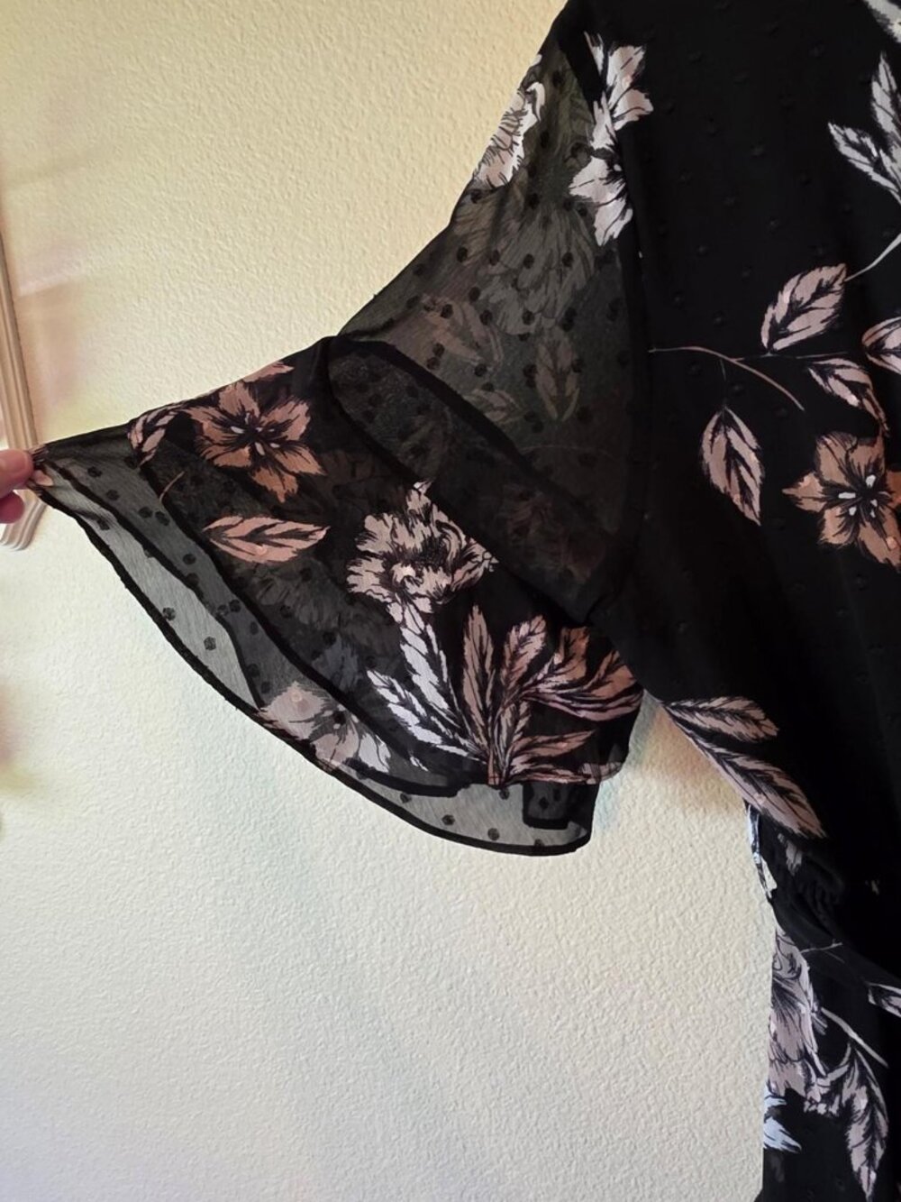 Floral Wrap Midi Dres